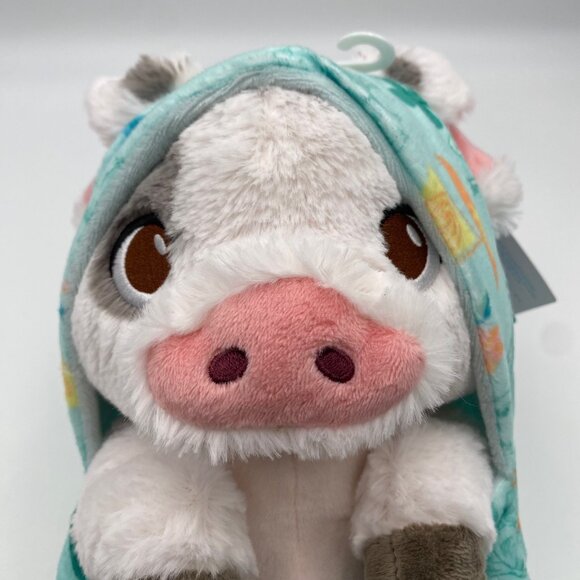 Disney Parks Babies Moana Pua Pig in a Blanket Plush 10" Stuffed Animal Toy NWT - Picture 5 of 12